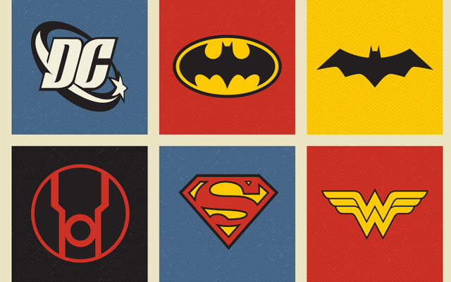 Free Retro DC Comics Vector Logo Icons