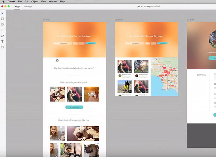 Mac beta Adobe Comet screenshot