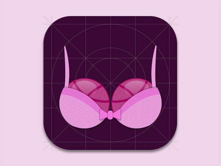 dribbble boobs bra icon
