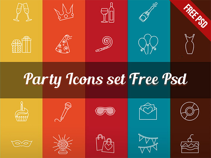free party iconset lines