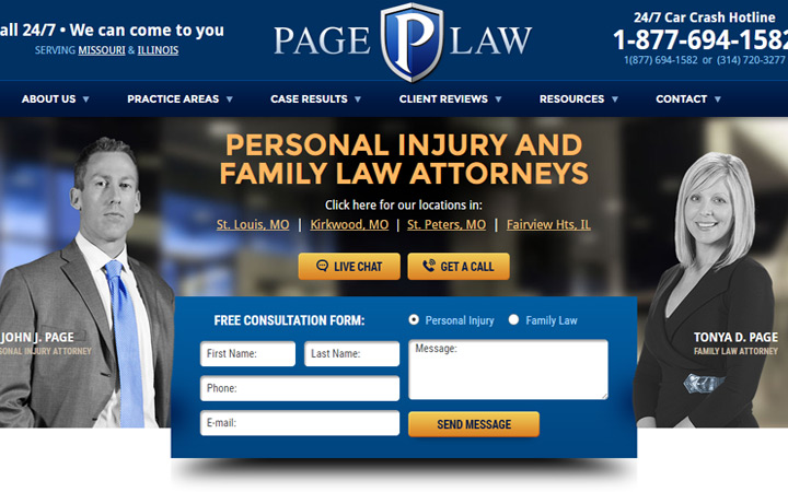 page law firm website