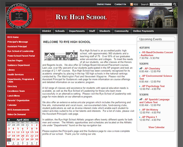 rye high school website