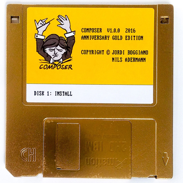 composer gold edition floppy disk front view