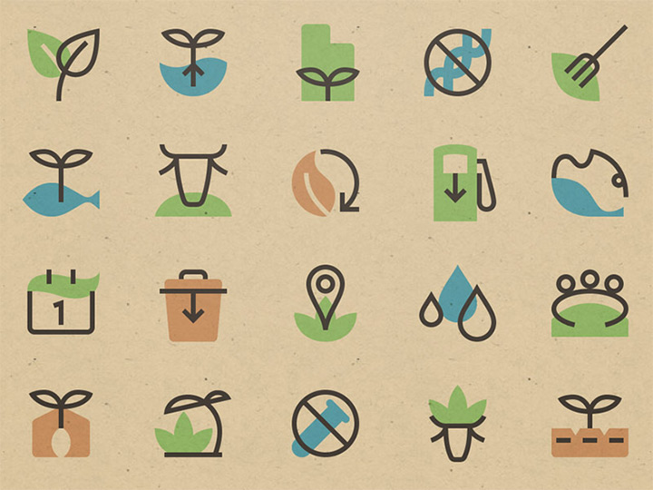 sustainable food icons pack
