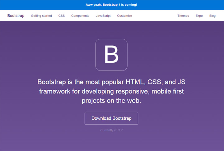 bootstrap homepage