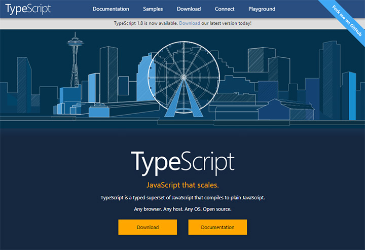 typescript homepage