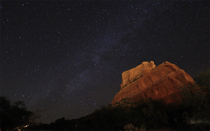 sedona arizona nighttime stars sky