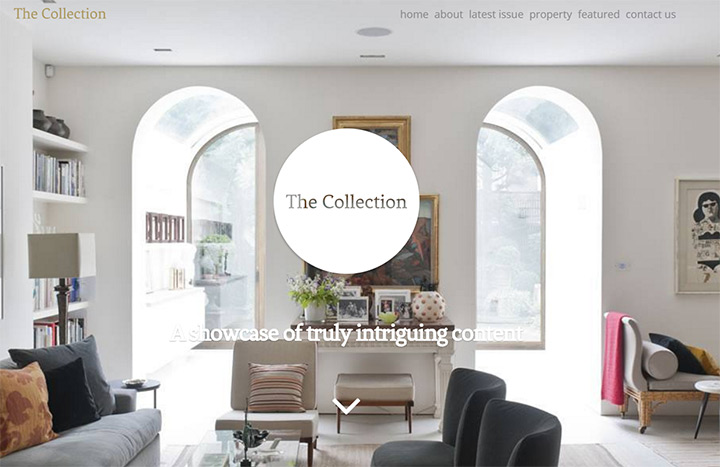 the collection homepage