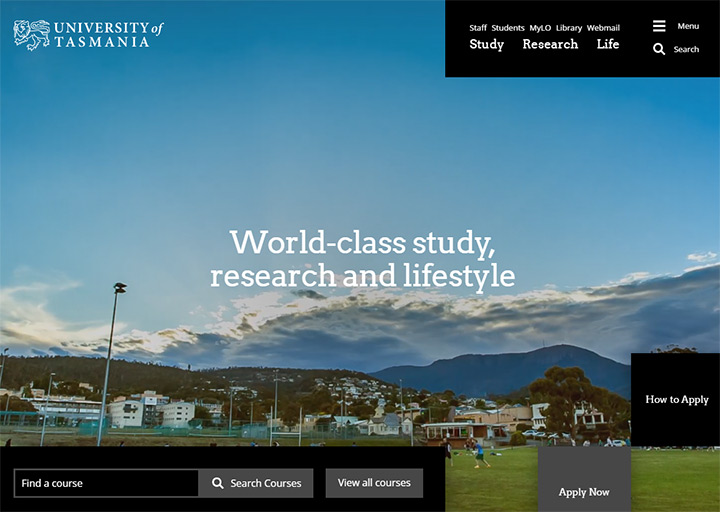 tasmania university website