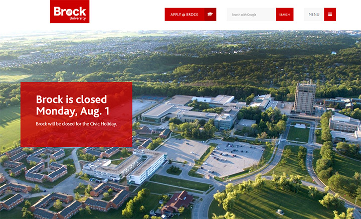 brock uni website