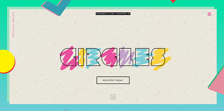 circles conference website design