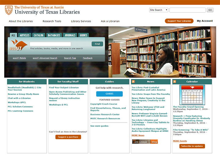 univrsity of texas library