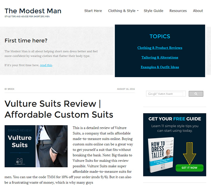 modest man blog
