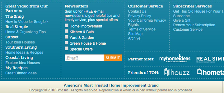 this old house signup newsletter