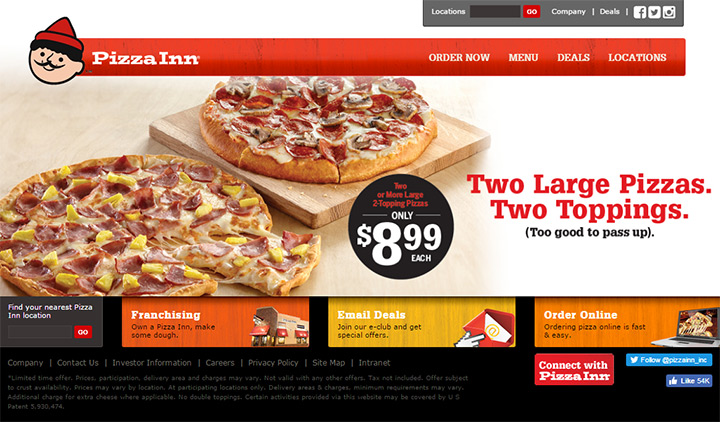 pizza inn website