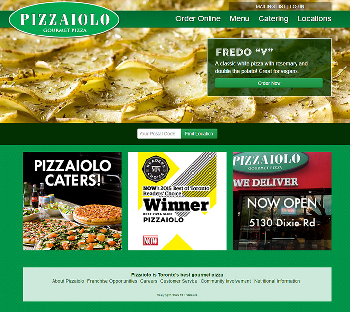 pizzas website