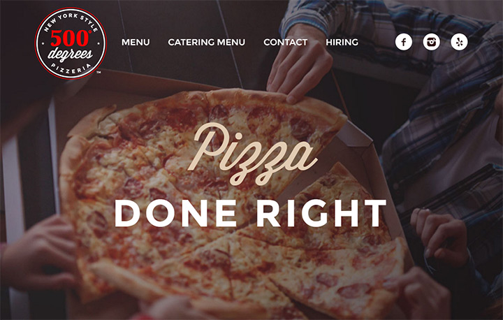 500 degrees pizza website