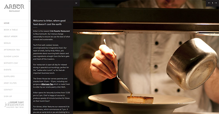 arbor restaurant website