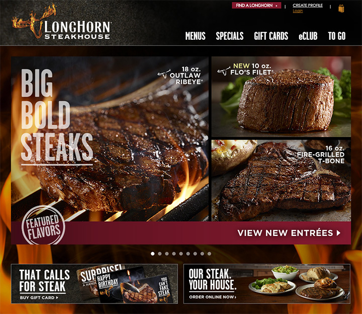 steakhouse longhorn website