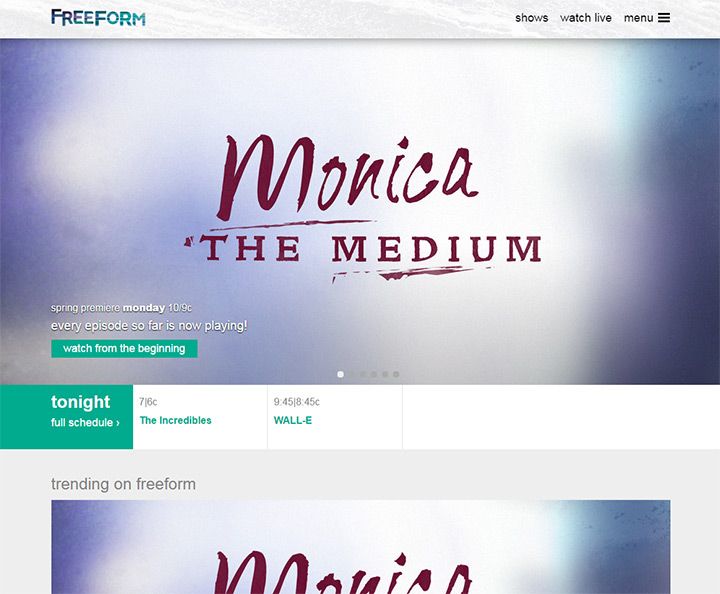 freeform tv network website