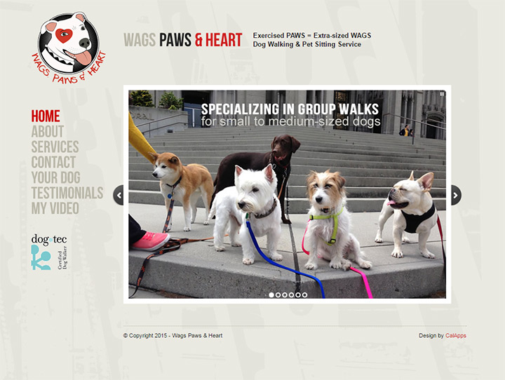 wags paws and heart