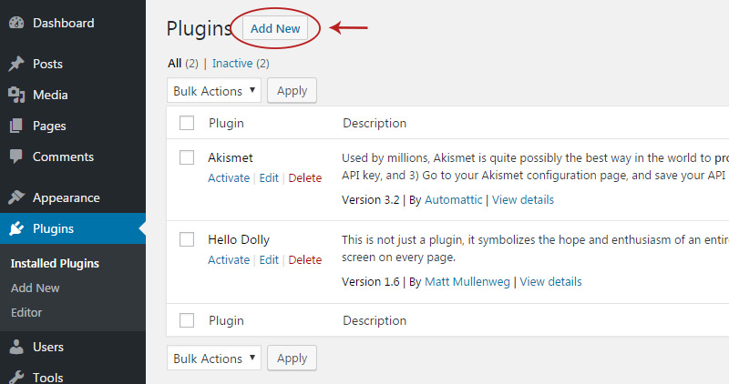 add new plugin link